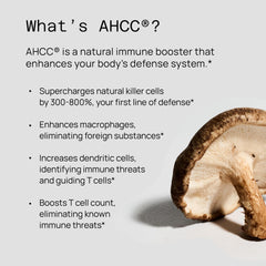 Quality of Life AHCC Rx packaging box with clear ingredient labeling for transparency.