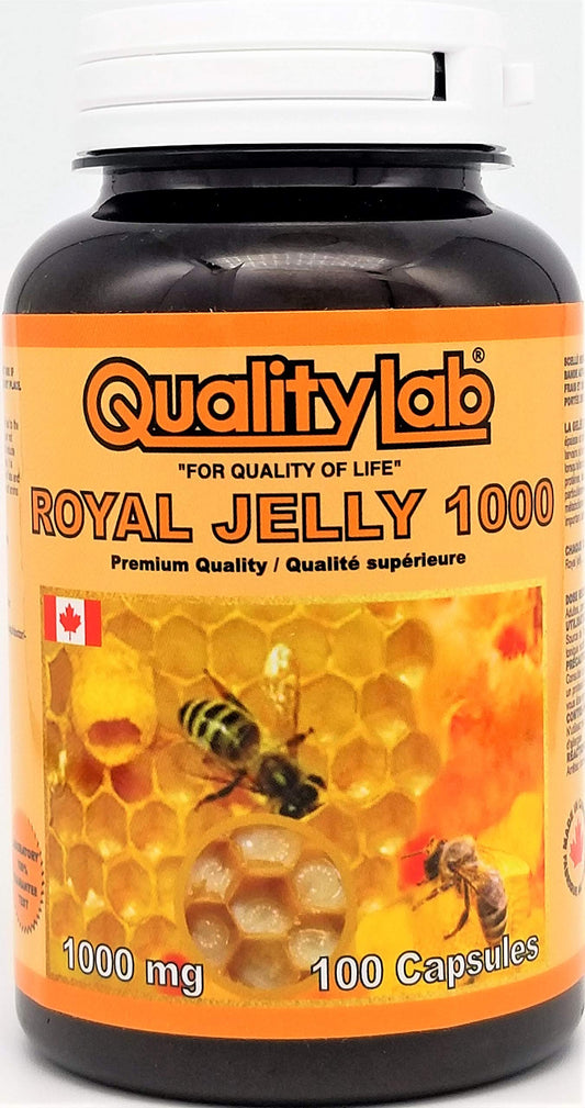 QualityLab Royal Jelly 1000 mg softgel bottle for daily wellness