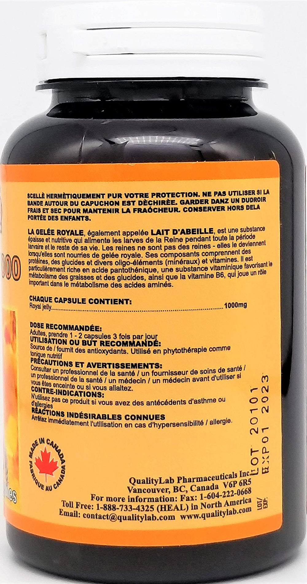 QualityLab Royal Jelly pack ready for on the go supplementation