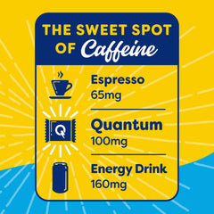 Nutrition facts for Quantum Energy Squares, 100mg caffeine and 10g protein