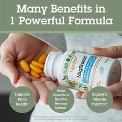 Quantum MigShield in hand, easy daily pill concept for wellness.
