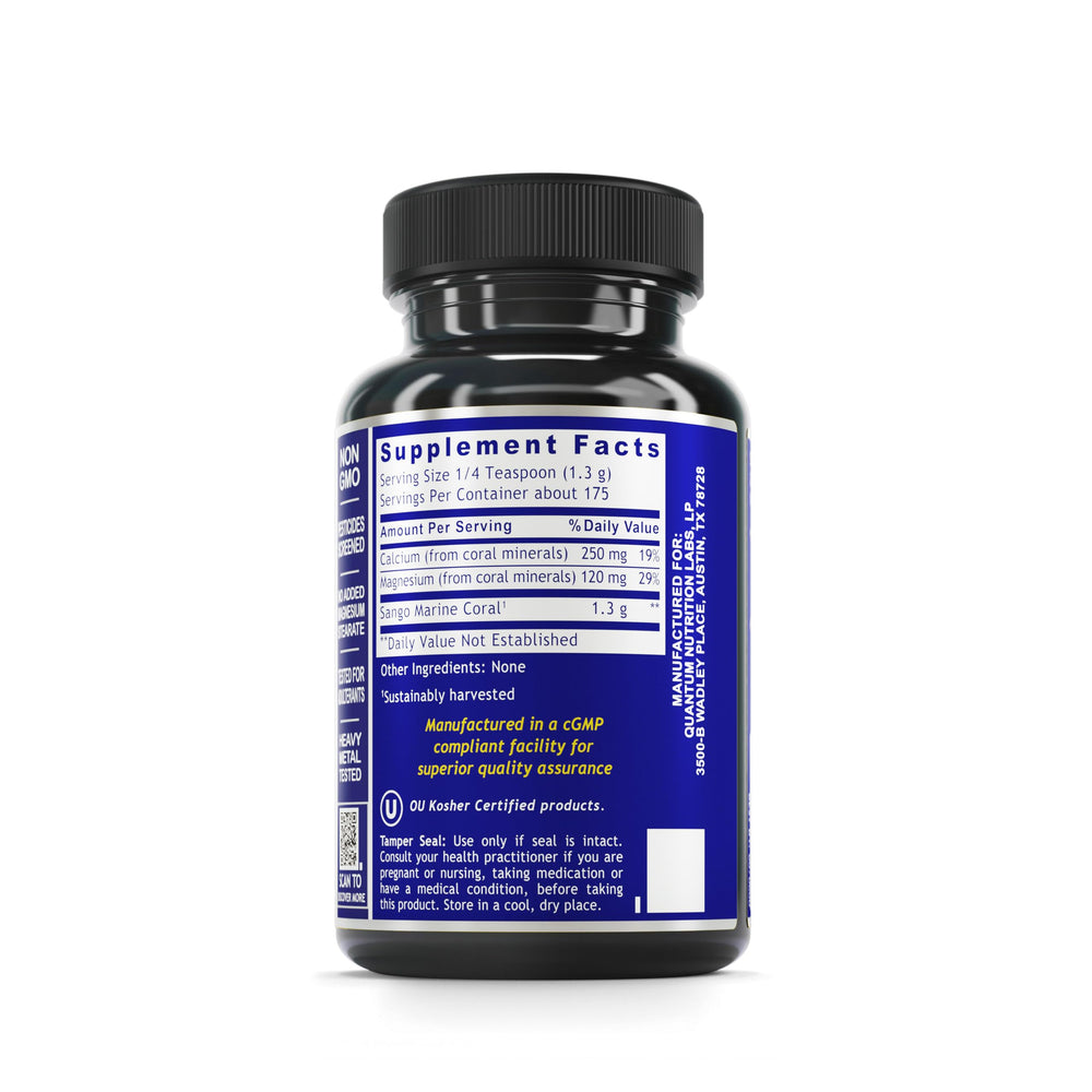 Quantum Nutrition QNL Calci-Mag powder scoop for easy mixing.