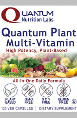 Quantum Nutrition QNL Plant Multi-Vitamin bottle top shows tamper-evident design