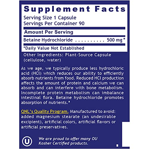 2-pack packaging for Quantum HCL shows convenient digestive aid on the go.