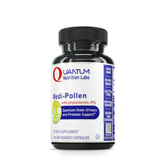 Quantum Nutrition QNL Quantum Medi-Pollen bottle with plant-based capsules for prostate support