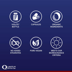 Packaging shot of Quantum Digest with 60 vegetarian capsules.
