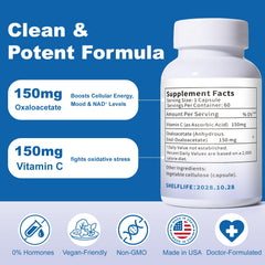 QUBIT Oxaloacetate label shows Vitamin C content for immune support