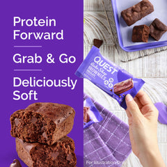 Quest Bake Shop brownies plate serve, ideal anytime treat with balanced protein.