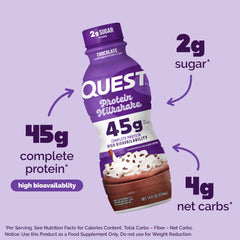 Quest Chocolate Protein Shake pour: convenient on-the-go option.
