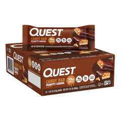 Quest Peanutty Caramel Bar wrap, ideal for on-the-go protein snacking.