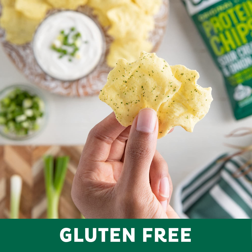 Quest Sour Cream & Onion chips in a gym bag as a travel-friendly snack option.