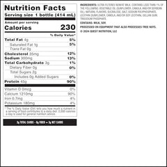 Quest Vanilla Protein Shake pour highlights smooth texture for quick protein boost.