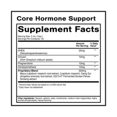 Quicksilver Core Hormone Support bottle pour highlights easy dosing for everyday energy.