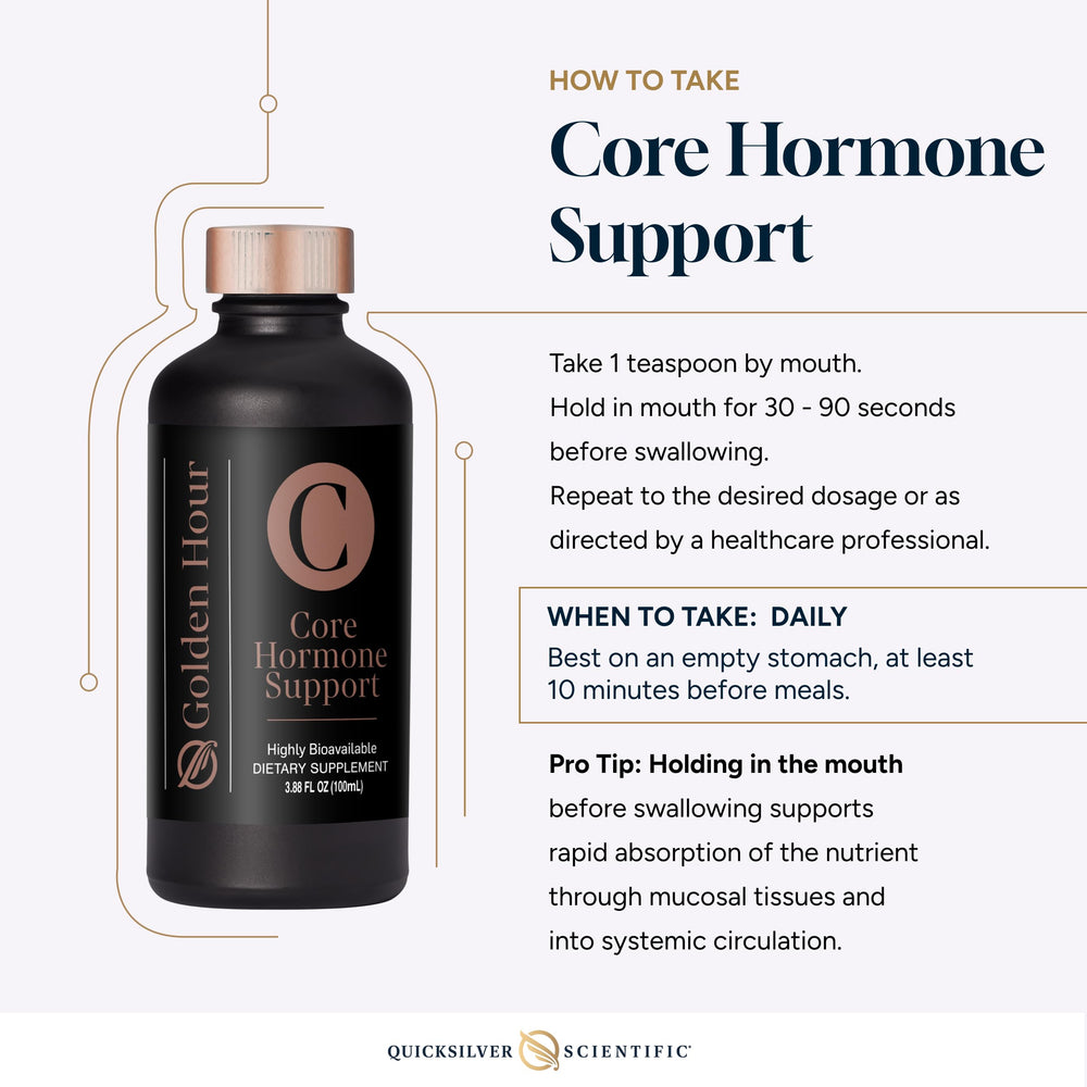 Quicksilver Core Hormone Support uses premium herbal extracts for revitalizing benefits.
