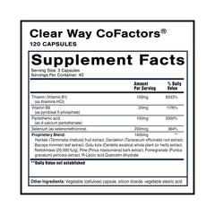 Bottle label close-up shows nattokinase and B vitamins for detox support.