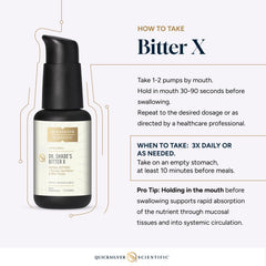 Dr. Shade's BitterX bottle on counter ready for daily use.