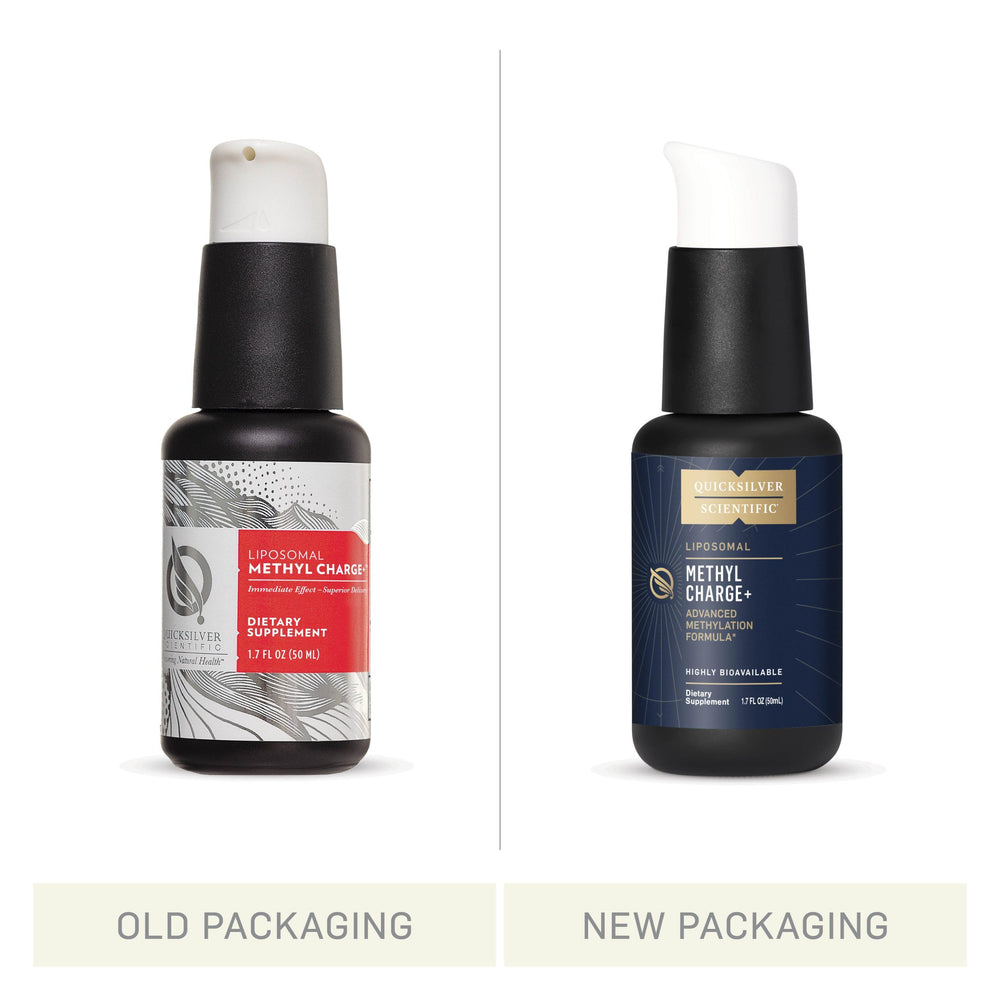 Quicksilver Methyl Charge back label with ingredients and methylation support