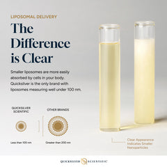 Quicksilver Scientific Nanoemulsified DIM ingredients panel highlighting vegan, soy free formulation.