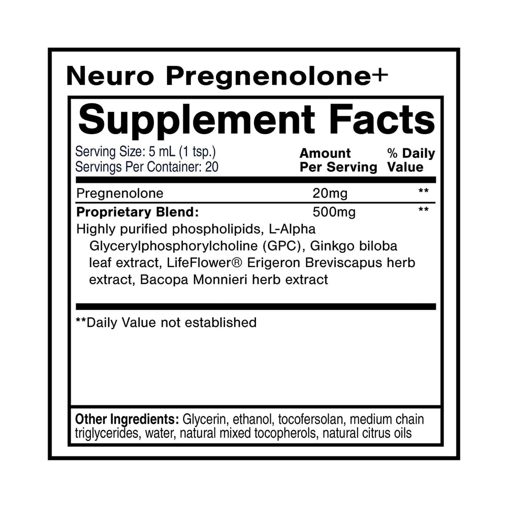 Quicksilver Scientific Neuro Pregnenolone+ dropper ready for rapid absorption.
