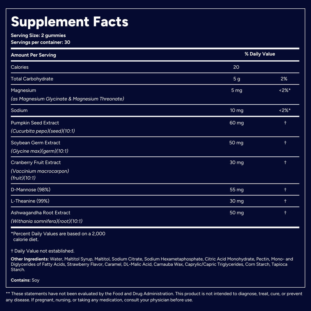 QuietLab N1 Beta sitosterol detail emphasizes urinary comfort balance