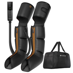QUINEAR advanced cordless full-leg massage front view for on-the-go leg restoration and swelling relief.
