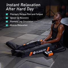 QUINEAR device provides quiet massage after workouts at home.
