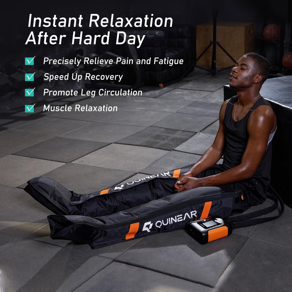 QUINEAR setup for post-workout relaxation at home or gym.