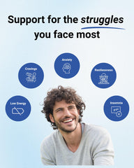 Quit Kit capsules closeup emphasizing easy-to-take pills for calm focus.