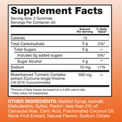 Qunol Turmeric Gummies close-up reveals chewy texture and vibrant color.