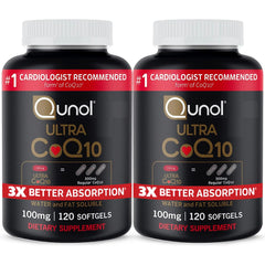 Qunol Ultra CoQ10 bottle front showing the nutrition-loaded packaging for daily use