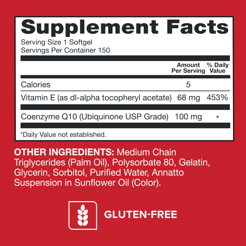 Qunol Ultra CoQ10 bottle pour demonstrates convenient daily dosing.