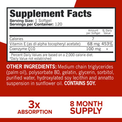 Qunol Ultra CoQ10 softgels close-up emphasizing compact, absorbable form