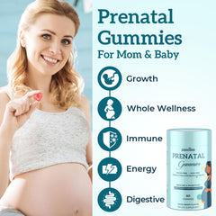Quorinthiumax prenatal gummies heart-shaped chews for daily intake