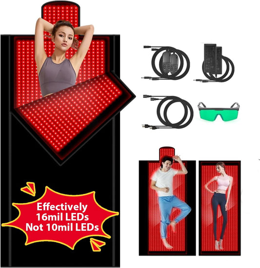 QUPOXAFD red light blanket delivering full-body coverage for at-home relaxation.