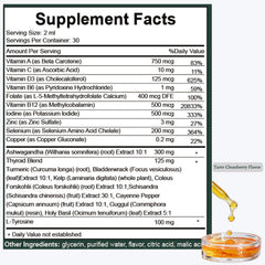 QUZOYU Josaine ThyroidSupport Drops packaging shows ashwagandha and minerals.