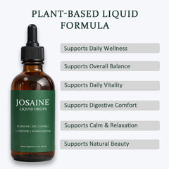 QUZOYU Josaine ThyroidSupport Drops measuring dropper in morning routine.