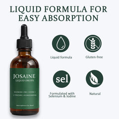 QUZOYU Josaine ThyroidSupport Drops bottle on shelf in cool dry storage.
