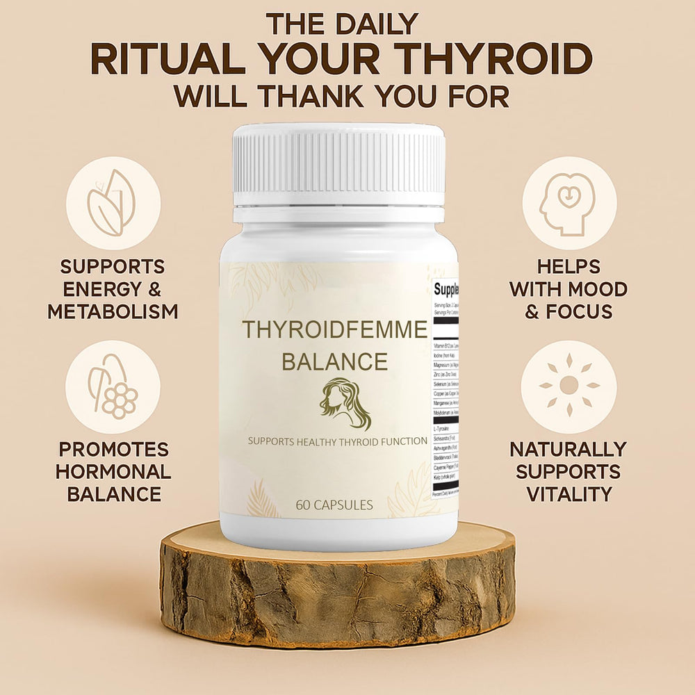 QUZOYU Thyroidfemme Balance capsules closeup with clean formula
