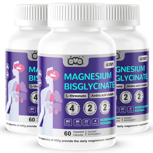 QVQ magnesium bisglycinate complex bottle shown for daily capsules