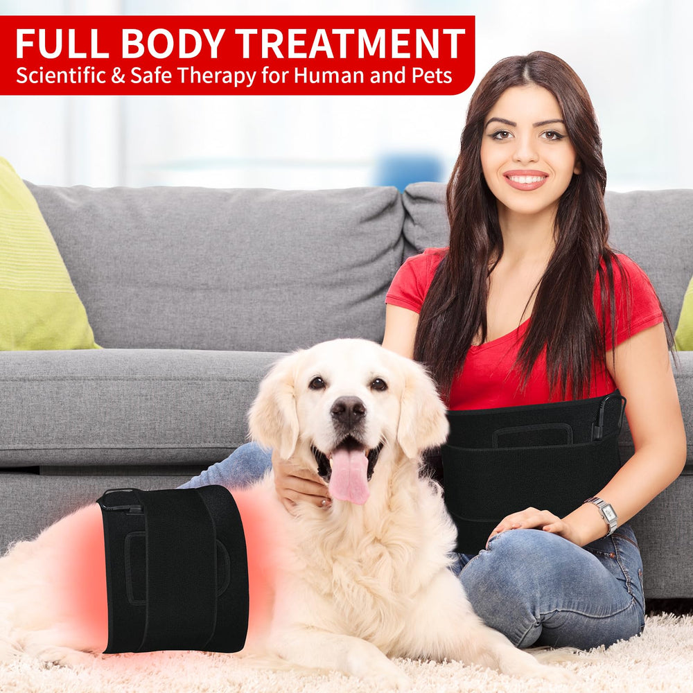 Qworaky portable USB-powered red-light belt for home, office, or travel use.