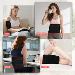 Qworaky red-light therapy belt shoulders helps ease tension during daily tasks.