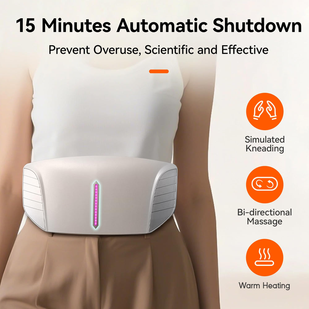 QXC in-use shot demonstrates flexible placement on waist, back, and thighs