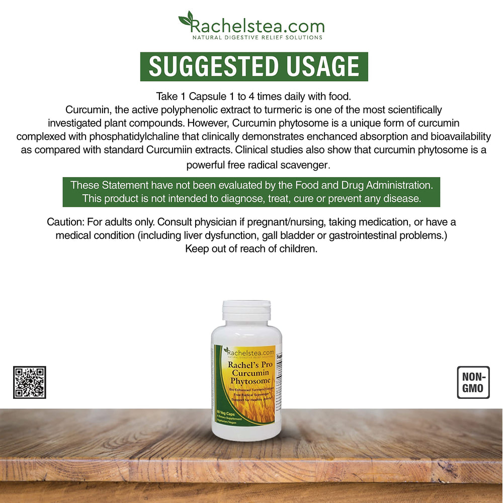 Rachelstea Pro Curcumin packaging illustration highlights 60 capsules.