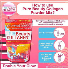 Radiant skin and hair with Pure Beauty Collagen and Luxcent, ideal for daily beauty rituals.