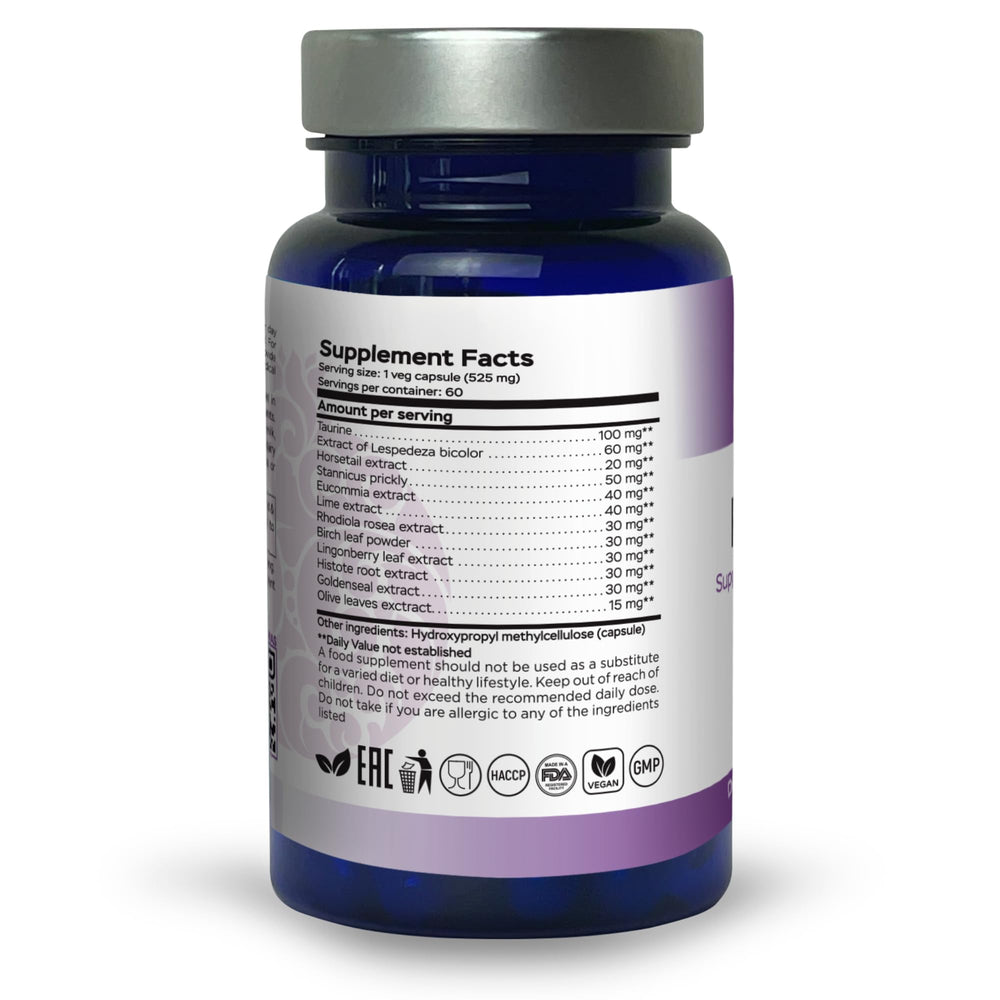 RaDoTech Edema Relife bottle close-up highlights capsule texture and convenience.