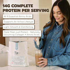 Rae Basics ingredients list featuring coconut milk and monk fruit sweetener.