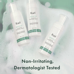 Rael bathroom routine scene suggests easy daily self-care steps.