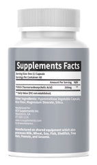 RaeSun Botanics TUDCA label highlights GMP quality and third-party testing