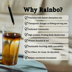 Rainbo Lion's Mane drops, alcohol-free glycerin extract.
