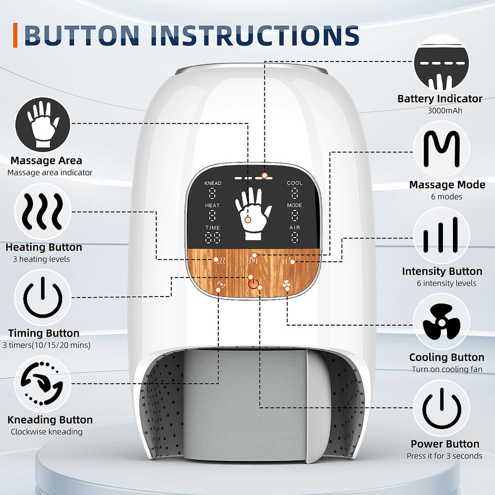 Rainbow Forest Hand Massager side view highlighting portable cordless use
